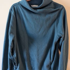 Athleta Blue Cowl Neck Sweater Relaxed Fit